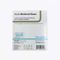 Dermarite Sterile Bordered Gauze Dressing with Adhesive Border, Medium Absorbency