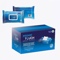 Prime Touch Personal Cleansing Adult Wet Wipes – 48 Count Extra Large Soft With Aloe and Vitamin E 13" x 9"